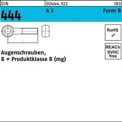 Augenschraube DIN 444 Form B BM 16 x 75 A 2 10 Stück