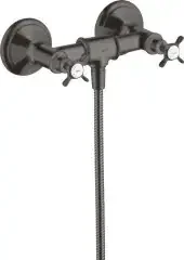 Axor 2-Griff-Brausearmatur MONTREUX DN 15, Aufputz brushed black chrome