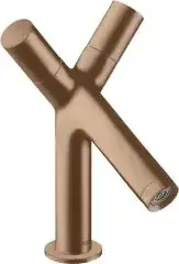 Axor 2-Griff-Waschtischarmatur 80 STARCK DN 15 m ZAG 1 1/4Z brushed red gold