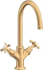 Axor 2-Griff-WT-Armatur 210 MONTREUX DN 15 ohne Zugstange polished red gold