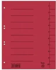 Bene Trennblatt 97300RT A4 Karton rot 100 St./Pack.