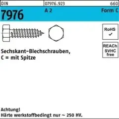 Blechschraube DIN 7976 Sechskant/Spitze C 2,9x 32 A 2 1000 Stück