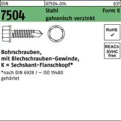 Bohrschraube DIN 7504 6-kt-Flanschkopf K 3,5×19 Stahl galv.verz. 1000St.