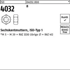 Bufab Sechskantmutter ISO 4032 M 64 8 3 Stück