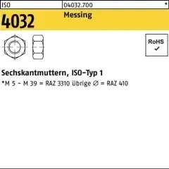 Bufab Sechskantmutter ISO 4032 M1,6 Messing 100 Stück