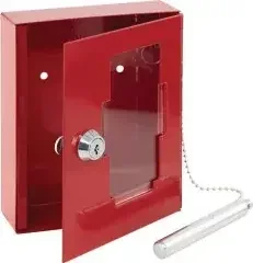 Burg-wÄchter Notschlüsselbox EMG 6165 H150xB120,00xT48mm rot Stal Anz.Hak.1
