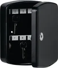 Burg-wÄchter Schlüsselbox Key Box H255xB200xT75mm schwarz Stahlbl.Anz.Hak.24
