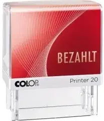 Colop Textstempel Printer 20 BEZAHLT 100669 38mm Kunststoff rt