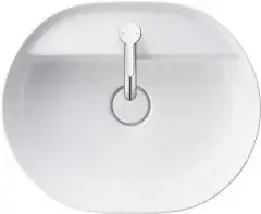 Duravit Aufsatzbecken LUV o ÜL m HLB 500x350mm 1 Hahnloch weiß WG