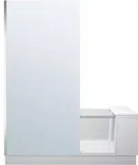 Duravit Badewanne SHOWER & BATH 1700x750mm Ecke li we Tür Klarglas