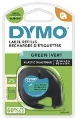 Dymo Schriftbandkassette LetraTag S0721640 12mmx4m sw auf gn