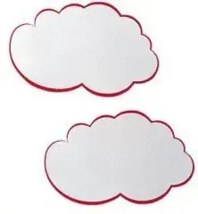 Franken Moderationskarte UMZ WM 14x23cm Wolke ws/rt 20 St./Pack.