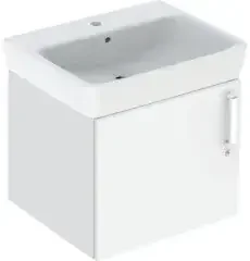 Geberit GE Bambini Set Waschtisch mit US, 1 Tür abschließbar, 59,5×56,3×48,3cm, weiß