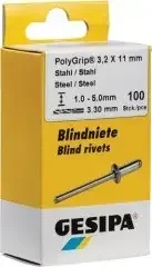 Gesipa Blindniet PolyGrip® Nietschaft dxl 4,8×15,0mm Stahl/Stahl 50 St.