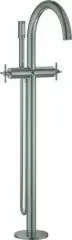 Grohe 2-Griff-Wannenbatt. Atrio 25272 FMS Bodenmontage Kreuz-Griff supersteel