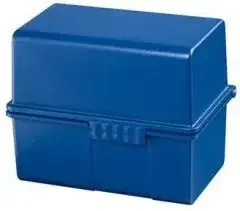 Han Karteikasten 976-14 DIN A6 quer max. 400Karten PS blau