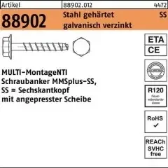 Heco Schraubanker R 88902 MMSplus-SS 7,5×50/15 Stahl gehärtet galv.verz. 50St.
