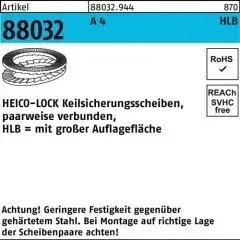Heico Keilsicherungsscheibe R 88032 HLB-24S A 4 geklebt breit 50 Stück