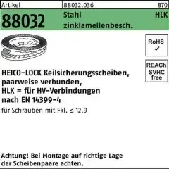 Heico Keilsicherungsscheibe R 88032 HLK-16 Stahl zinklamellenb. geklebt 100St.
