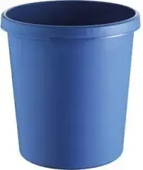 Helit Papierkorb H6105834 18l rund Kunststoff blau