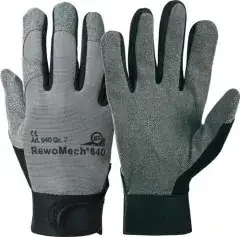 Honeywell Kunstlederhandschuhe RewoMech 640 Gr.9 schwarz/grau Kunstleder/Elastan