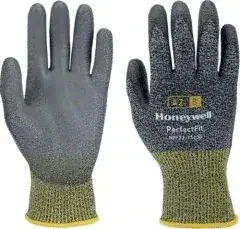 Honeywell Schnitthandschuh New Perfect Fit 13G PU A2/B Gr.9 grau/gelb EN 388 PSA II