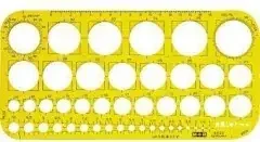M+r Zeichenschablone 85230670 Kreis Polystyrol gelb/transparent