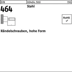 Rändelschraube DIN 464 hohe FormM3x 16 Stahl 50 Stück