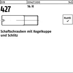 Schaftschraube DIN 427/ISO 2342 Kegelkuppe/Schlitz M10x 40 14 H 50 Stück