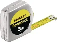 Stanley Taschenrollbandmaß PowerLock® L.3m B.12,7mm mm/cm EG II Ku.Gürtelclip lose