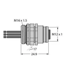 Turck Flanschkupplung EC-FKDW4.54-0.5/16