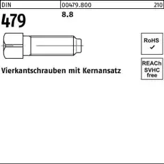 Vierkantschraube DIN 479 Kernansatz M12x 50 8.8 25 Stück