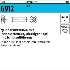 Zylinderschraube DIN 6912 Innen-6kt M10x 16 A 2 100 Stück